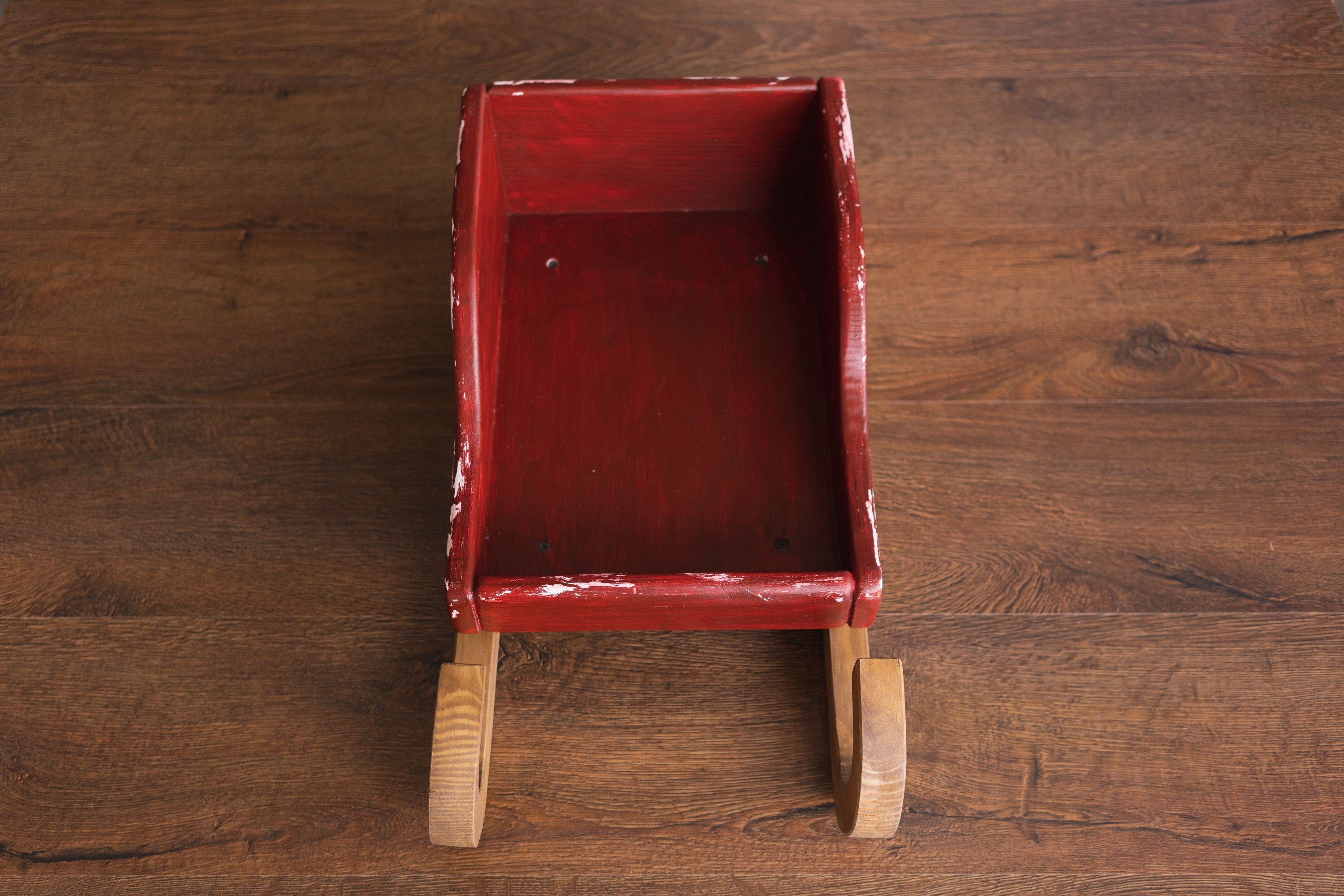 Rustic Wooden Baby Sleigh – Christmas Photo Prop for Newborn Photography, Christmas Newborn Wooden Sled, Christmas Newborn Photo Props