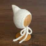 Newborn photography prop – knitted gnome hat for boys and girls