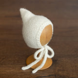 Newborn photography prop – knitted gnome hat for boys and girls