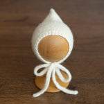 Newborn photography prop – knitted gnome hat for boys and girls