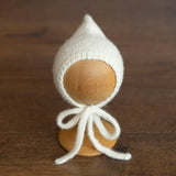 Newborn photography prop – knitted gnome hat for boys and girls