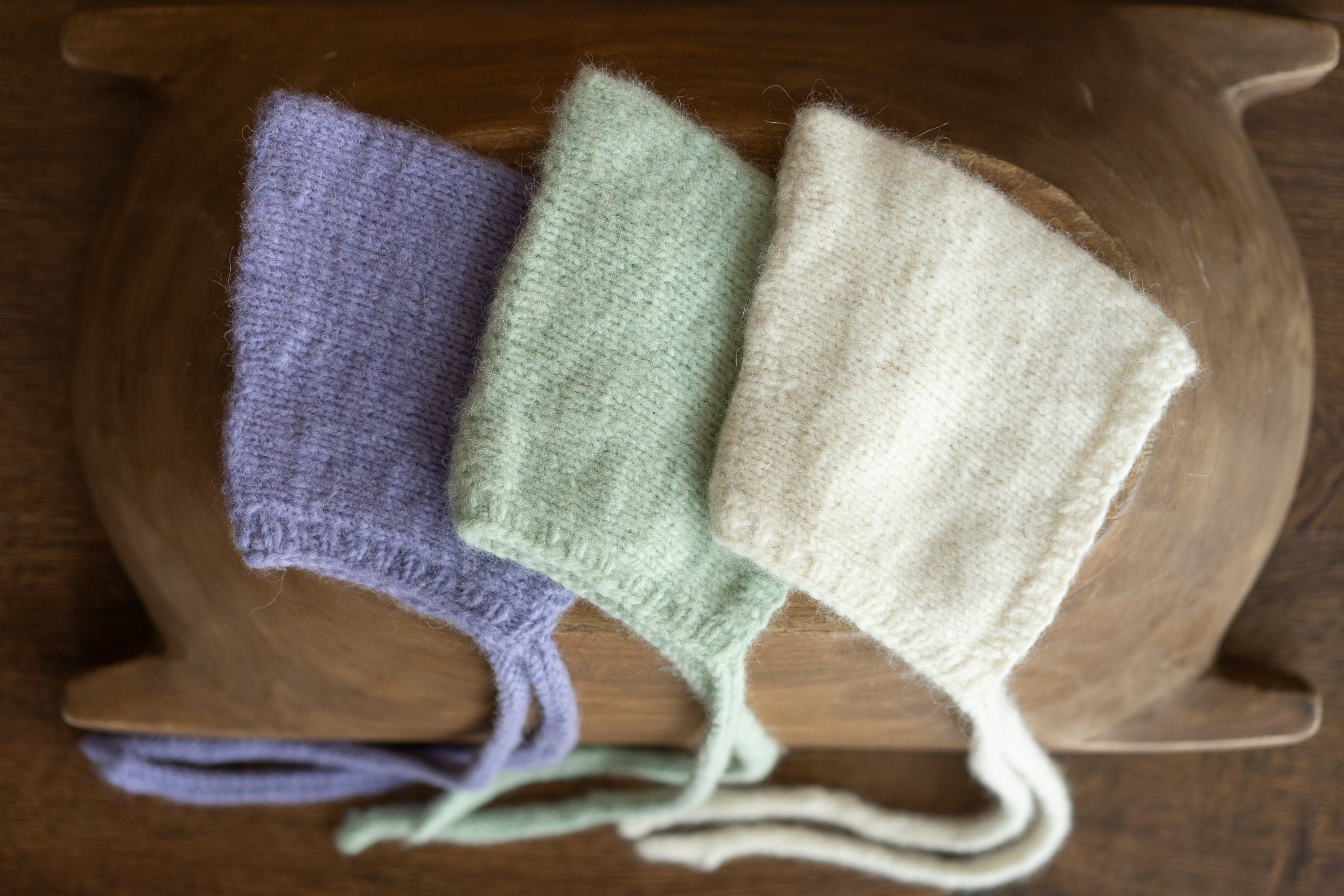 Newborn photography prop – knitted gnome hat for boys and girls