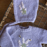 Baby Girl Knit Embroidered Flower Romper, Newborn coming home outfit for Girl, Hand Embroidered Knit Romper, Newborn Knitted Outfit