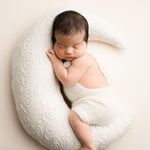 Removable Newborn Moon Pillow with Beanbag Backdrop, Newborn Posing Pillow, Newborn Posing Fabric Backdrop, Newborn Props for Photography