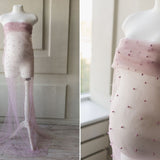 Maternity Lace Pearl Beads Fabric, Tulle Pearl Maternity Gown, Maternity Photography props, Maternity Tossing Fabric, Pregnancy Photo Prop