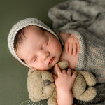 Boucle Newborn Knitted Teddy Bear, Baby Bear Crochet Toy, Newborn Photography Prop, Newborn Knitted Toy Bear, Boucle Stuffed Toy Bear