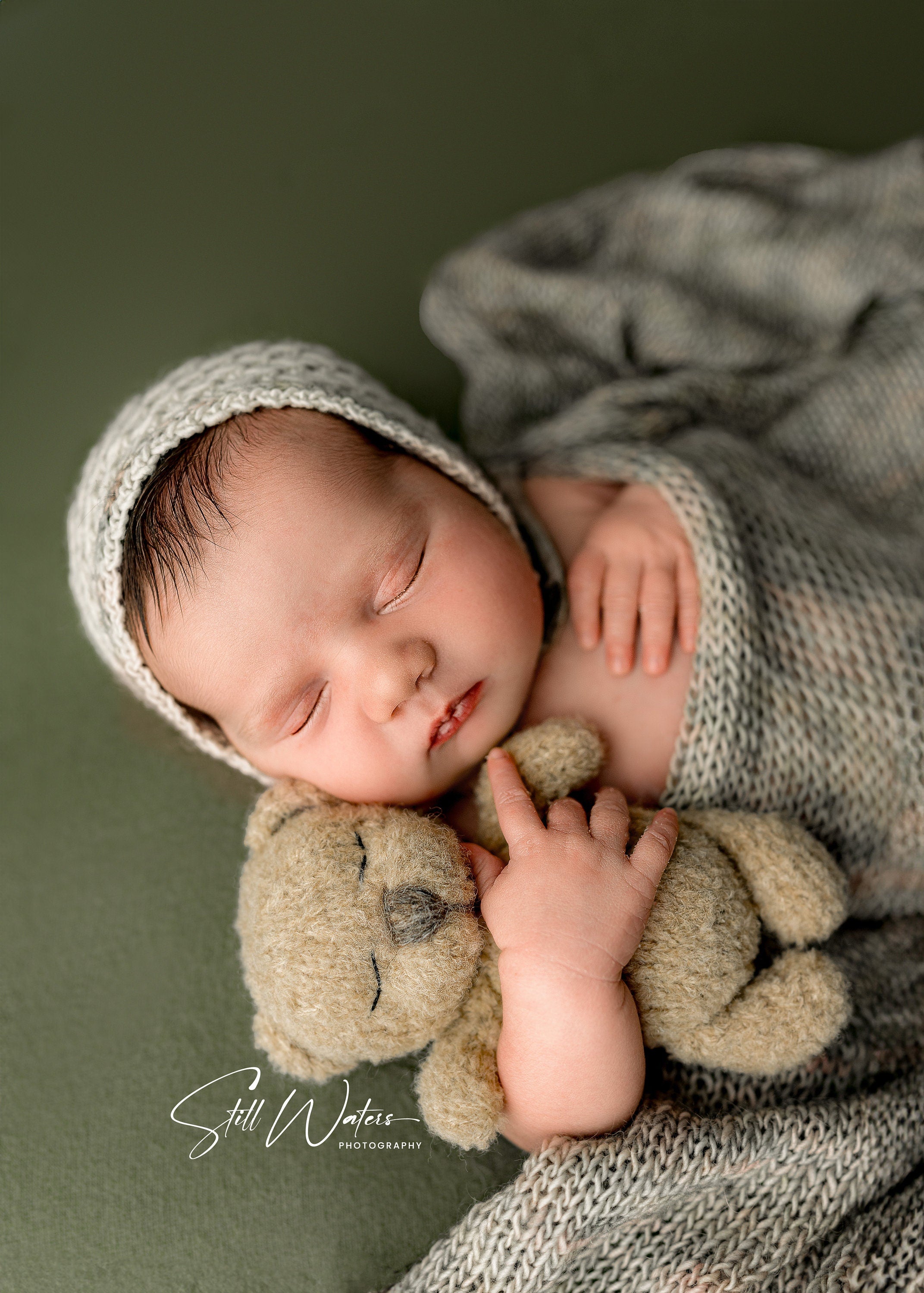 Boucle Newborn Knitted Teddy Bear, Baby Bear Crochet Toy, Newborn Photography Prop, Newborn Knitted Toy Bear, Boucle Stuffed Toy Bear