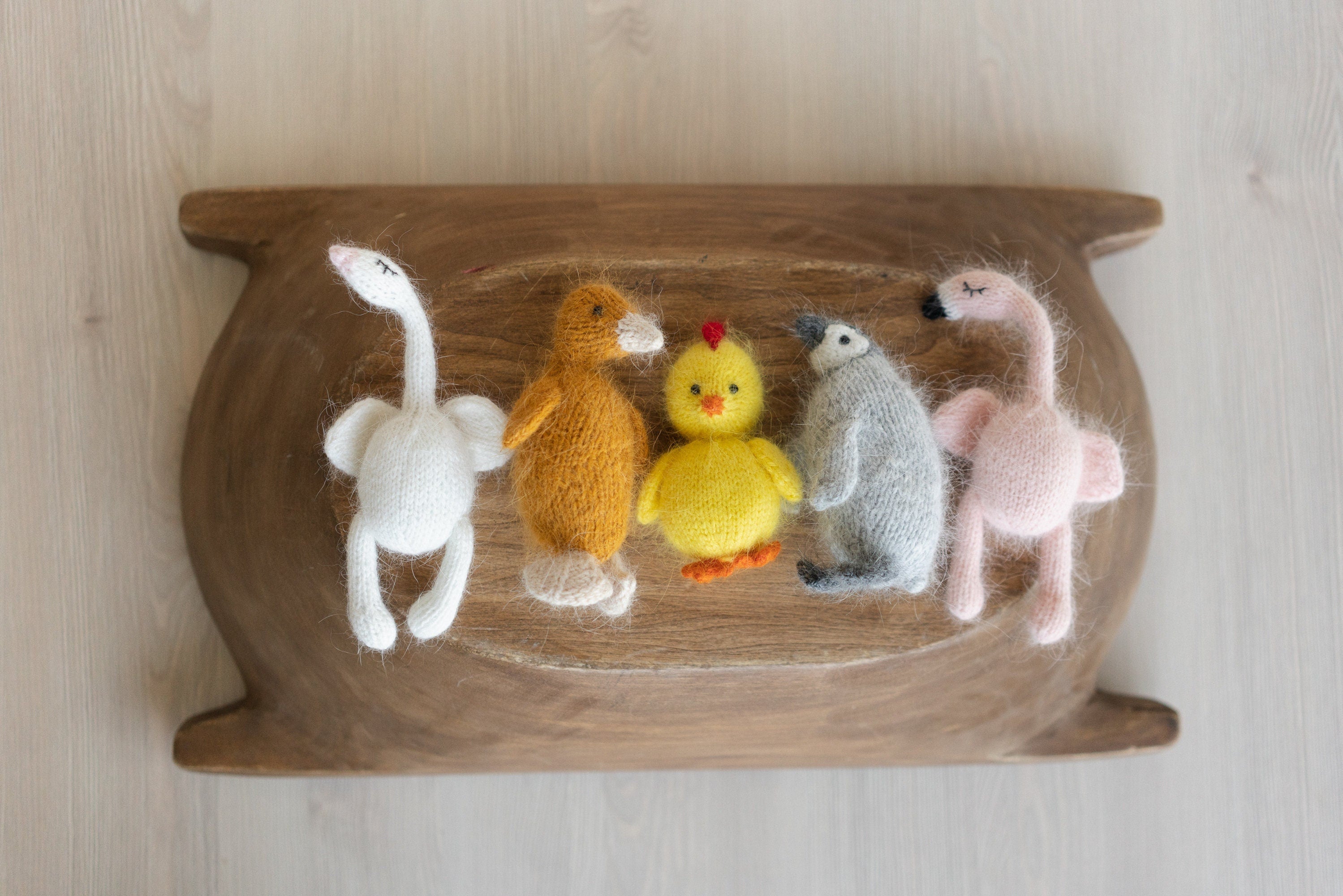 Newborn Knitted Birds Toy, Newborn Knitted Animals Photography Props, Newborn Photography Props, Newborn Swan Props, Newborn Flamingo Props