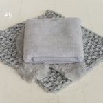 Gray Newborn Props for photography, Newborn Knit Blanket, Newborn Knitted Wrap, Newborn Posing Fabric Backdrop, Newborn Boy Photo Props Set,