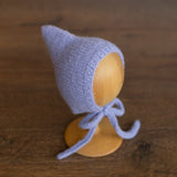 Newborn photography prop – knitted gnome hat for boys and girls