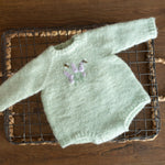 Baby Girl Knit Embroidered Flower Romper, Newborn coming home outfit for Girl, Hand Embroidered Knit Romper, Newborn Knitted Outfit