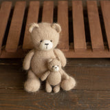 Newborn Knitted Bear Photography Props, Newborn Knit Rabbit Toy, Baby Bear Crochet Toy,Newborn Photography Prop, Knit Newborn Teddy Bear Toy