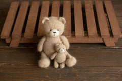 Newborn Knitted Bear Photography Props, Newborn Knit Rabbit Toy, Baby Bear Crochet Toy,Newborn Photography Prop, Knit Newborn Teddy Bear Toy