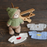 Knitted Toy Clothing, Doll Clothing Knitted Cardigan for Toy Clothes, Knitted Dress up Jacket for Stuffed Toy, Newborn Photography props