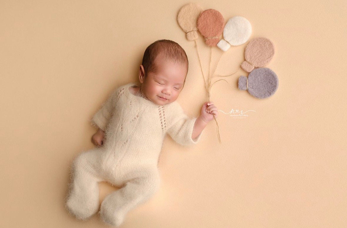 Footed Newborn Romper Outfit, Newborn Footed Romper,Newborn Knitted Outfit Girl,Newborn Photography props,Newborn Knitted Sleeper Outfit