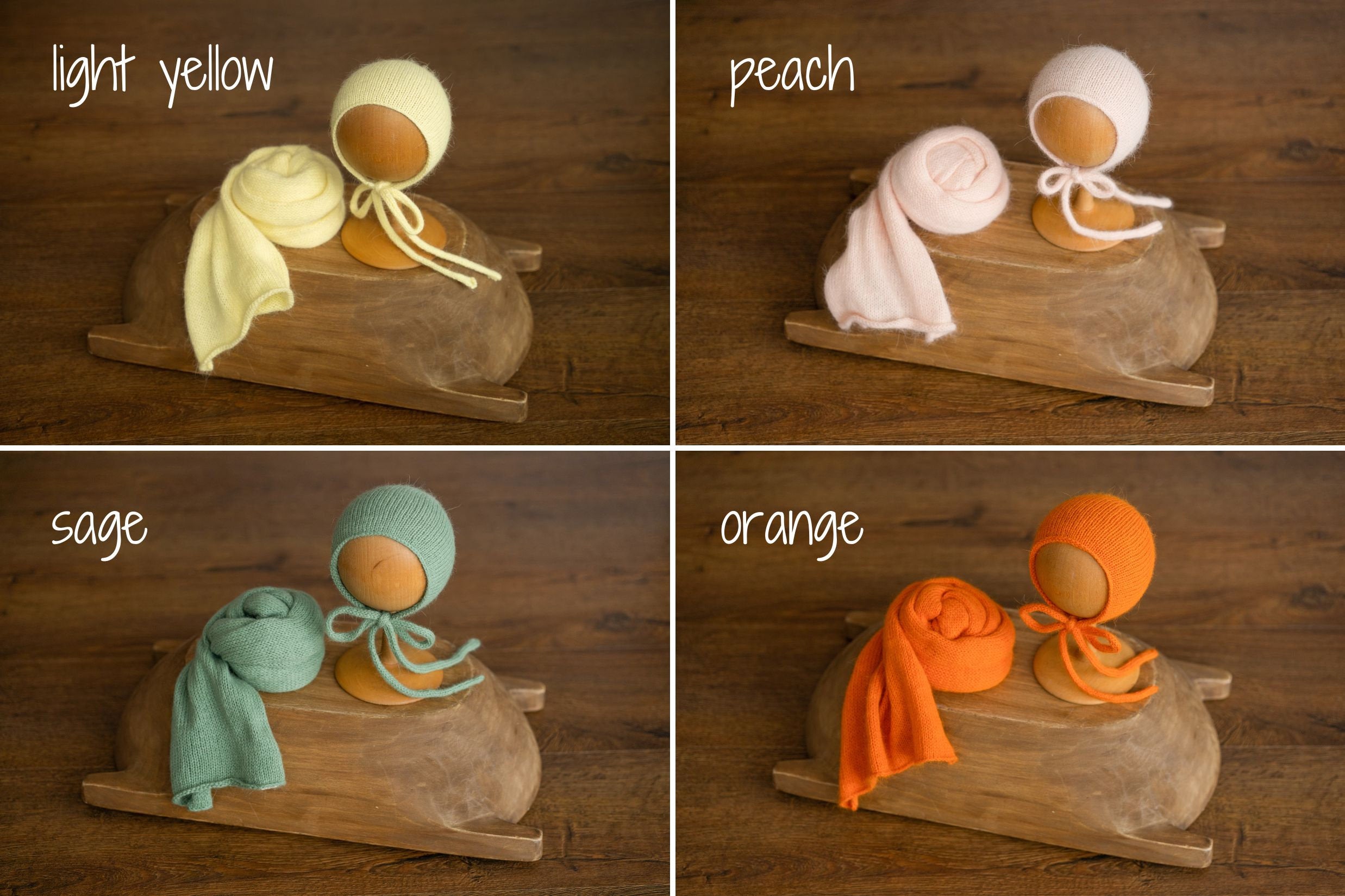 Newborn Knitted Wrap & Bonnet Prop Set, Newborn Knitted Outfit, Newborn Photography Props, Knit Newborn Bonnet, Baby Props for Photography,