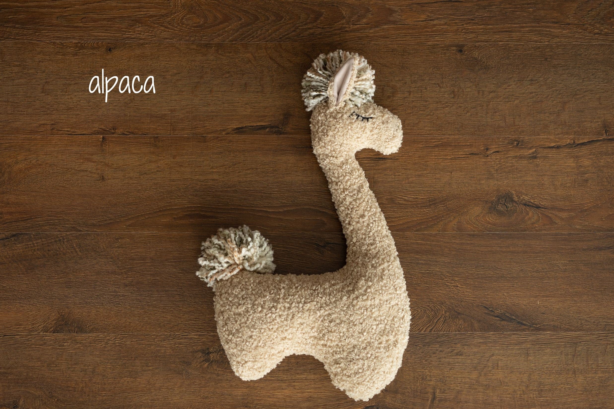 Newborn Animal Posing Pillow for Newborn Photography props, Newborn Alpaca Posing Pillow, Newborn Stuffed Animal, Newborn Llama Toy