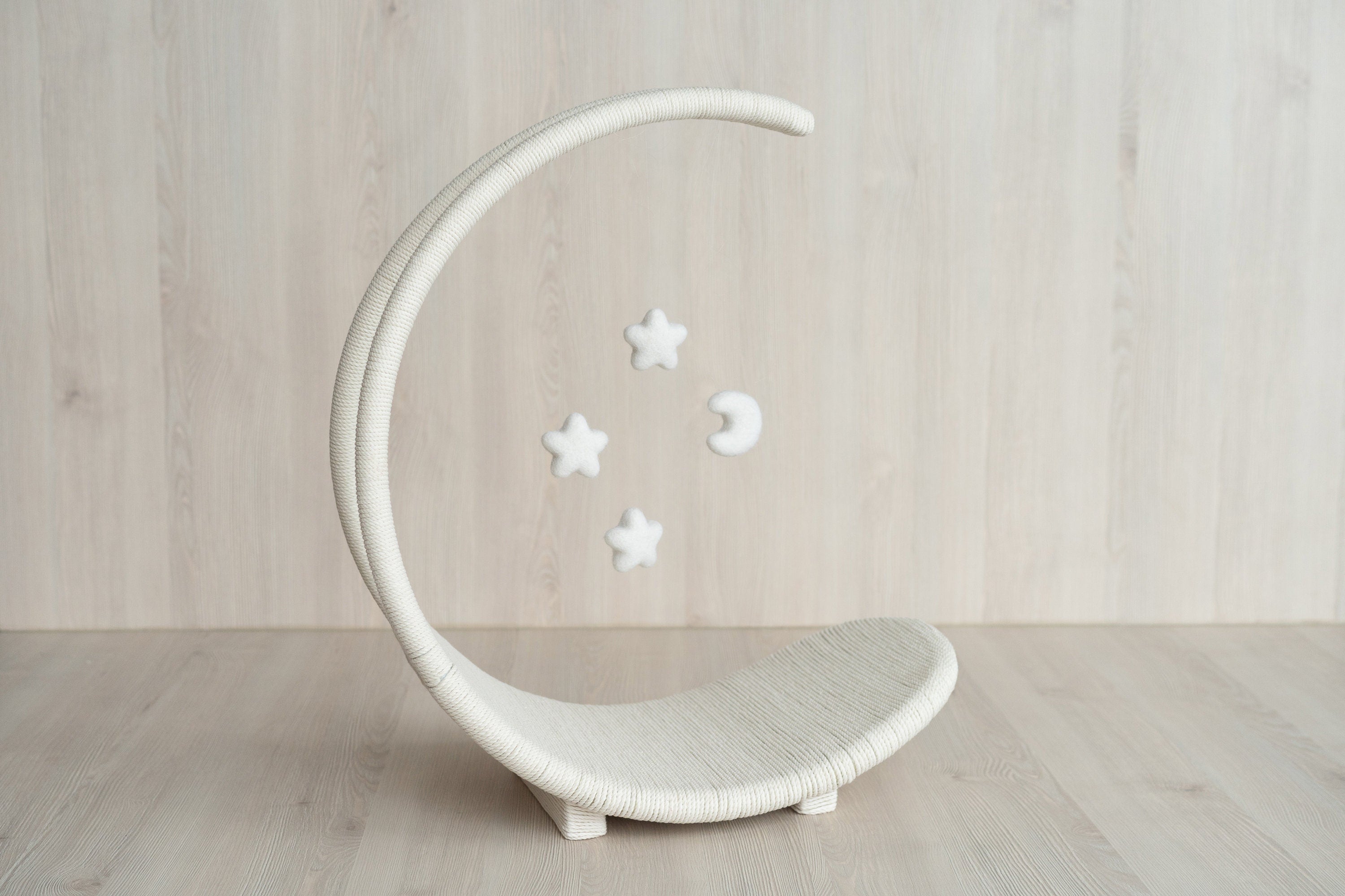 Newborn Moon Basket Photography Props, Newborn Moon Photo Props, Newborn Basket Prop, Newborn Macrame Photo Prop, Newborn Macrame Basket