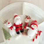 Knitted Newborn Christmas Toy, Newborn Santa Claus Toy, Newborn Snowman Toy, Knitted Newborn Photography Prop,Newborn Knitted Christmas Prop