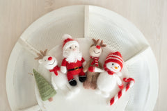 Knitted Newborn Christmas Toy, Newborn Santa Claus Toy, Newborn Snowman Toy, Knitted Newborn Photography Prop,Newborn Knitted Christmas Prop