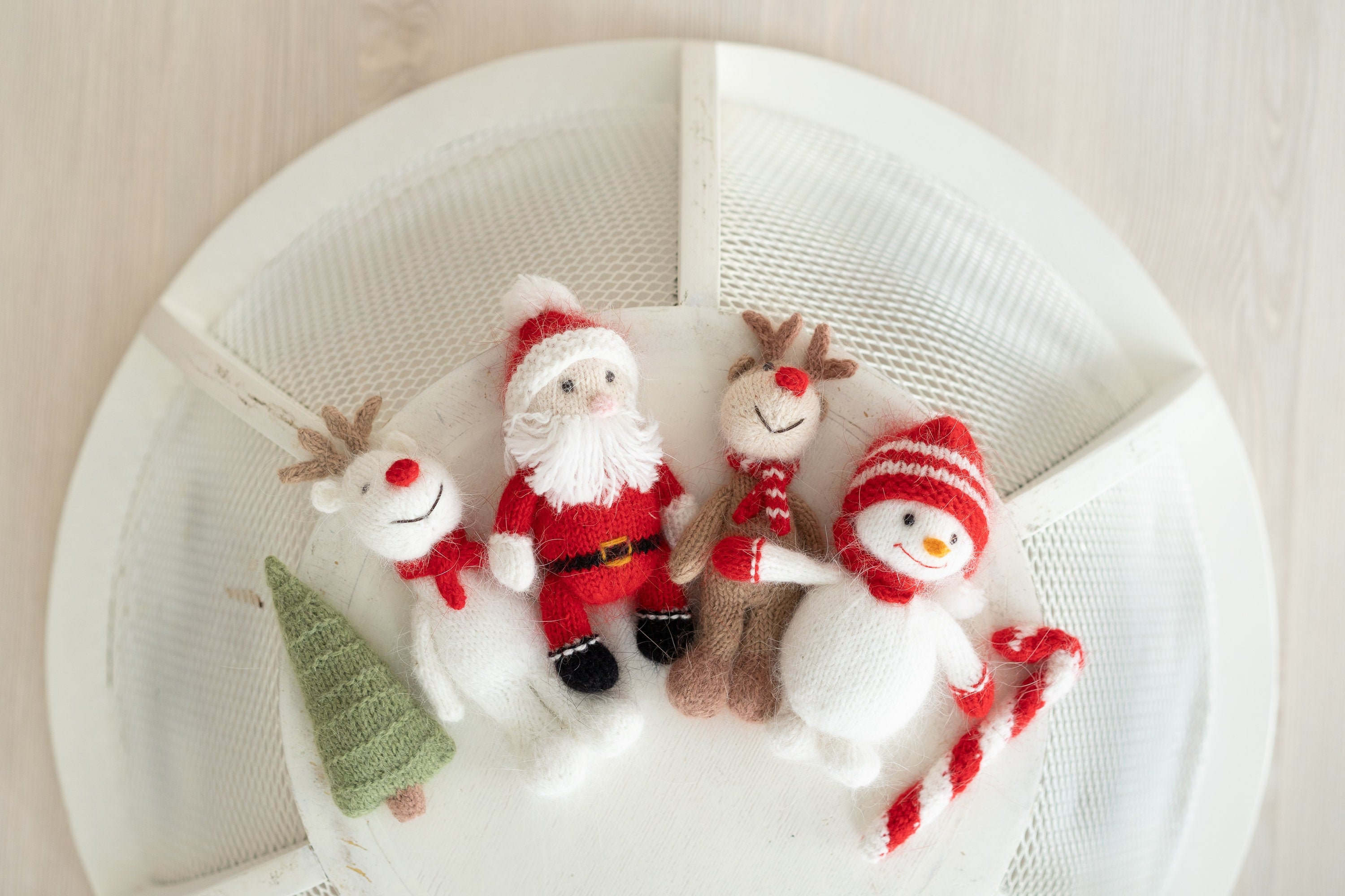 Knitted Newborn Christmas Toy, Newborn Santa Claus Toy, Newborn Snowman Toy, Knitted Newborn Photography Prop,Newborn Knitted Christmas Prop