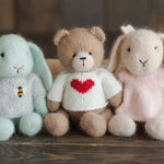 Newborn Knitted Bear Photography Props, Newborn Knit Rabbit Toy, Baby Bear Crochet Toy,Newborn Photography Prop, Knit Newborn Teddy Bear Toy