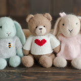 Newborn Knitted Bear Photography Props, Newborn Knit Rabbit Toy, Baby Bear Crochet Toy,Newborn Photography Prop, Knit Newborn Teddy Bear Toy