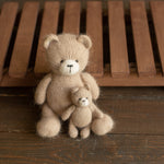 Newborn Knitted Bear Photography Props, Newborn Knit Rabbit Toy, Baby Bear Crochet Toy,Newborn Photography Prop, Knit Newborn Teddy Bear Toy