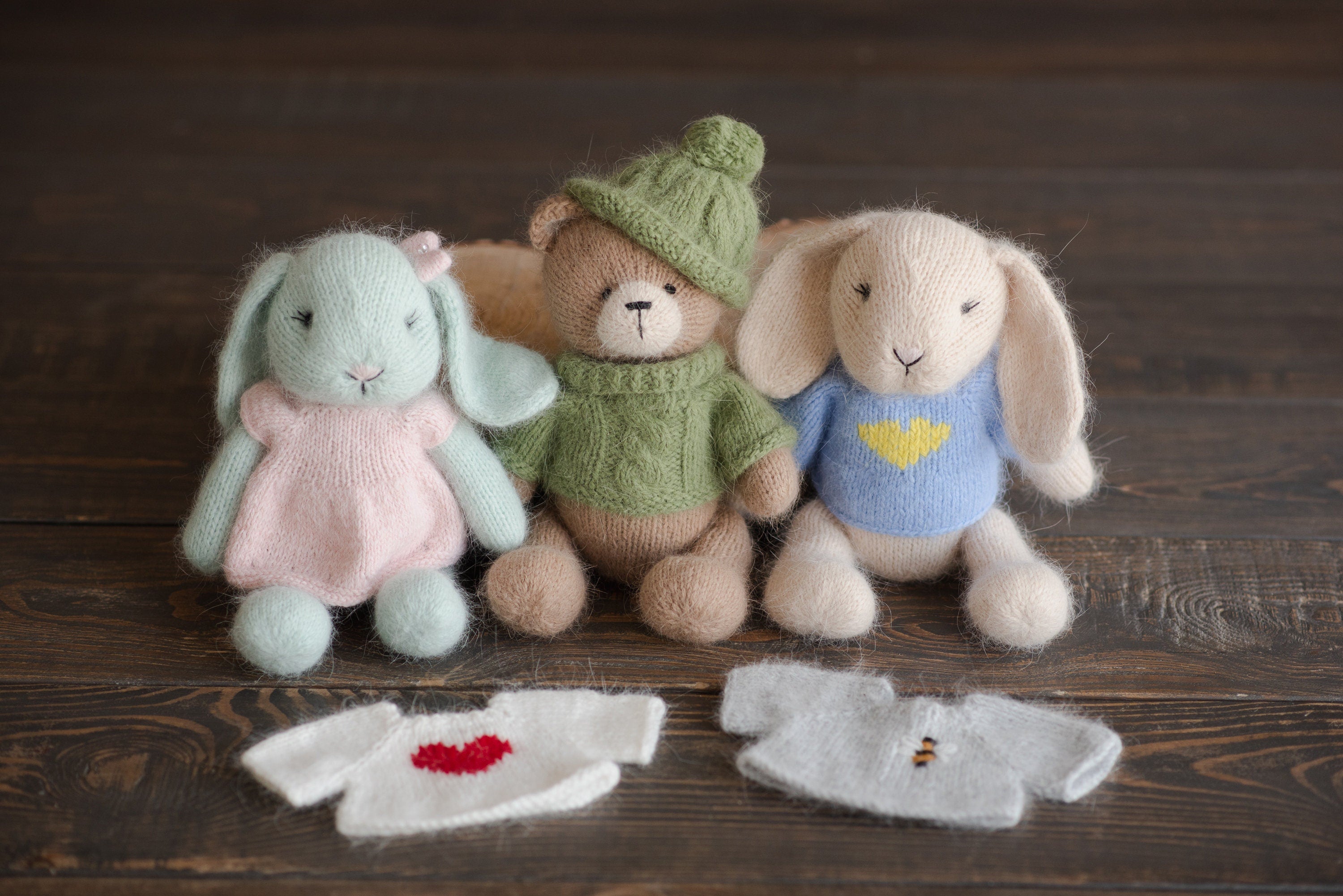 Knitted Toy Clothing, Doll Clothing Knitted Cardigan for Toy Clothes, Knitted Dress up Jacket for Stuffed Toy, Newborn Photography props