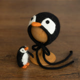 Newborn Penguin Cocoon Photo Props, Penguin Newborn Photography props, Newborn Penguin Potato Pouch with Bonnet, Newborn Coming Home Outfit