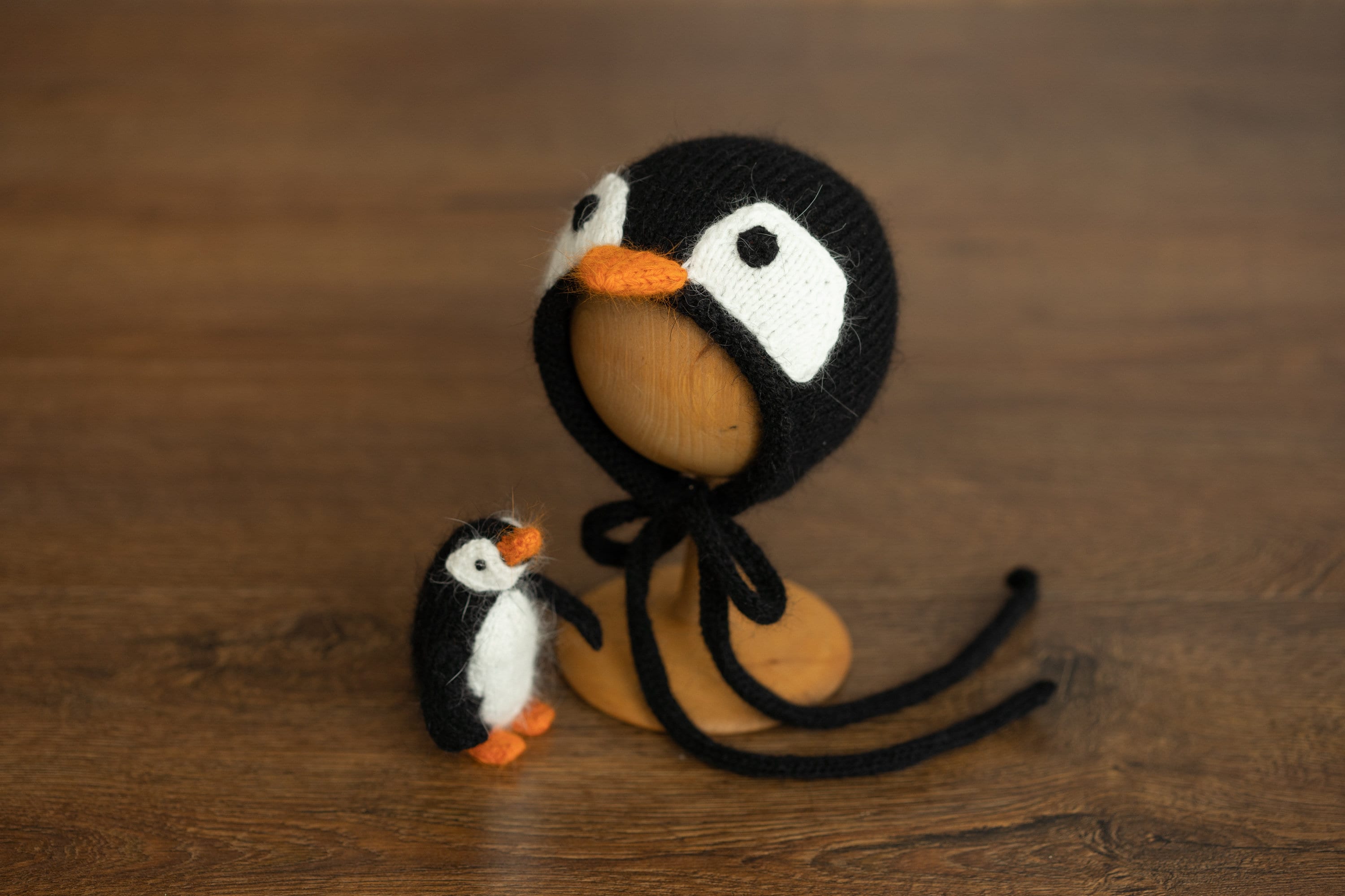 Newborn Penguin Cocoon Photo Props, Penguin Newborn Photography props, Newborn Penguin Potato Pouch with Bonnet, Newborn Coming Home Outfit