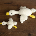 Baby Goose Stuff Animal for Newborn Photography Props, Newborn Knitted Duck Photo Prop, Newborn Goose toy, Baby Comforter Duck toy knitted