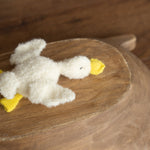Baby Goose Stuff Animal for Newborn Photography Props, Newborn Knitted Duck Photo Prop, Newborn Goose toy, Baby Comforter Duck toy knitted