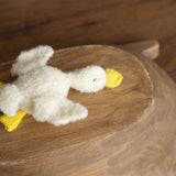 Baby Goose Stuff Animal for Newborn Photography Props, Newborn Knitted Duck Photo Prop, Newborn Goose toy, Baby Comforter Duck toy knitted