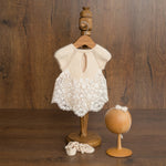 Newborn Knitted Dress for Girl with Headband, Newborn Photography Props, Newborn Knitted Outfit Girl, Newborn Girl Coming Home Outfit