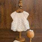 Newborn Knitted Dress for Girl with Headband, Newborn Photography Props, Newborn Knitted Outfit Girl, Newborn Girl Coming Home Outfit