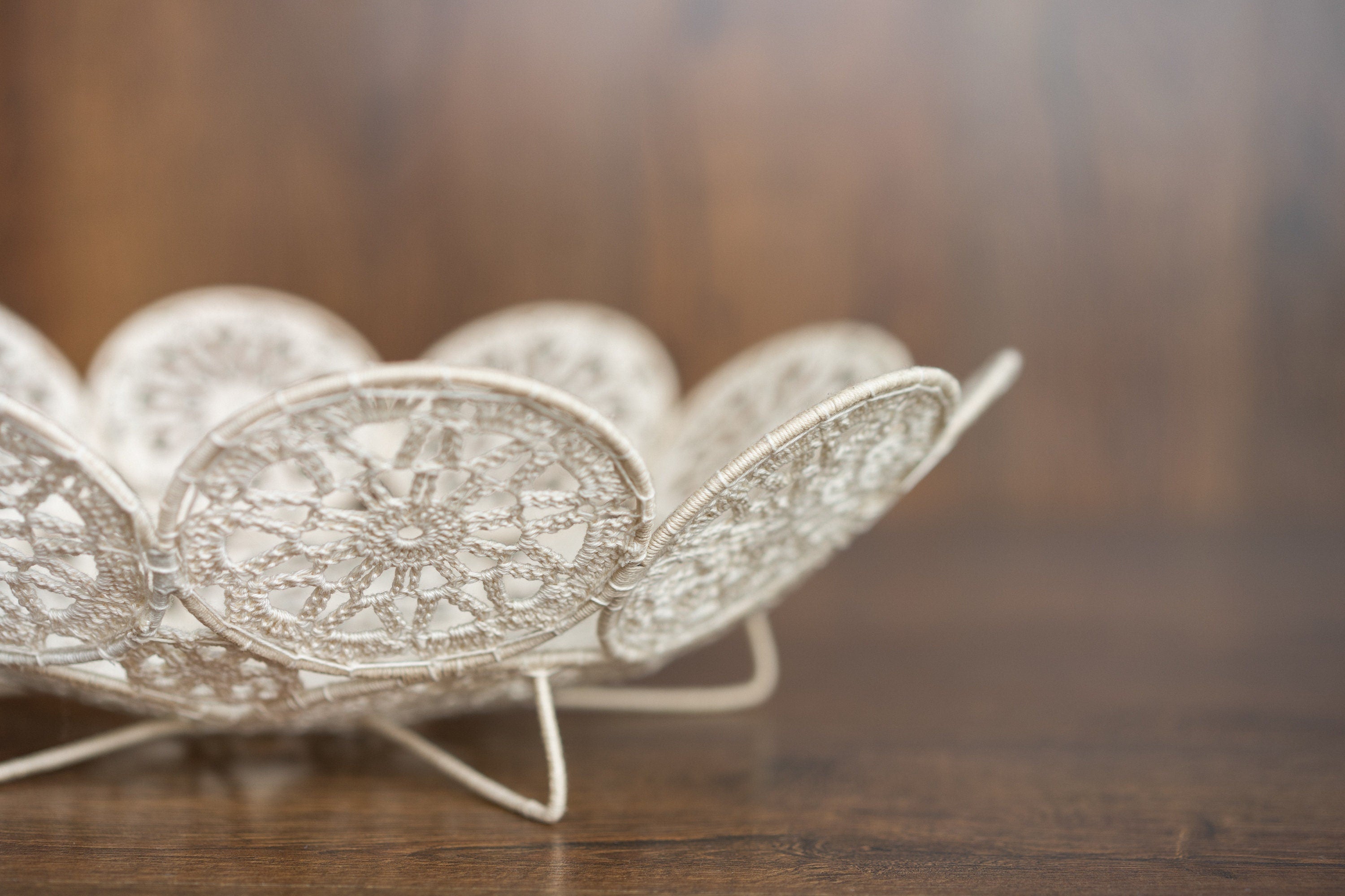 Newborn Macrame Basket in Boho Style Decor, Newborn Crochet Bowl, Newborn Photography Prop Boho, Newborn Basket Prop, Macrame Photo Prop