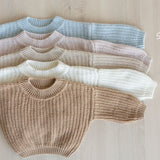 Newborn Coming Home Outfit with Knitted Baby Chunky Sweater, Bloomers, Socks and Hat with Pom Pom, Unisex Baby Knitted Sweater Outfit