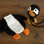 Newborn Penguin Cocoon Photo Props, Penguin Newborn Photography props, Newborn Penguin Potato Pouch with Bonnet, Newborn Coming Home Outfit