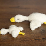 Baby Goose Stuff Animal for Newborn Photography Props, Newborn Knitted Duck Photo Prop, Newborn Goose toy, Baby Comforter Duck toy knitted