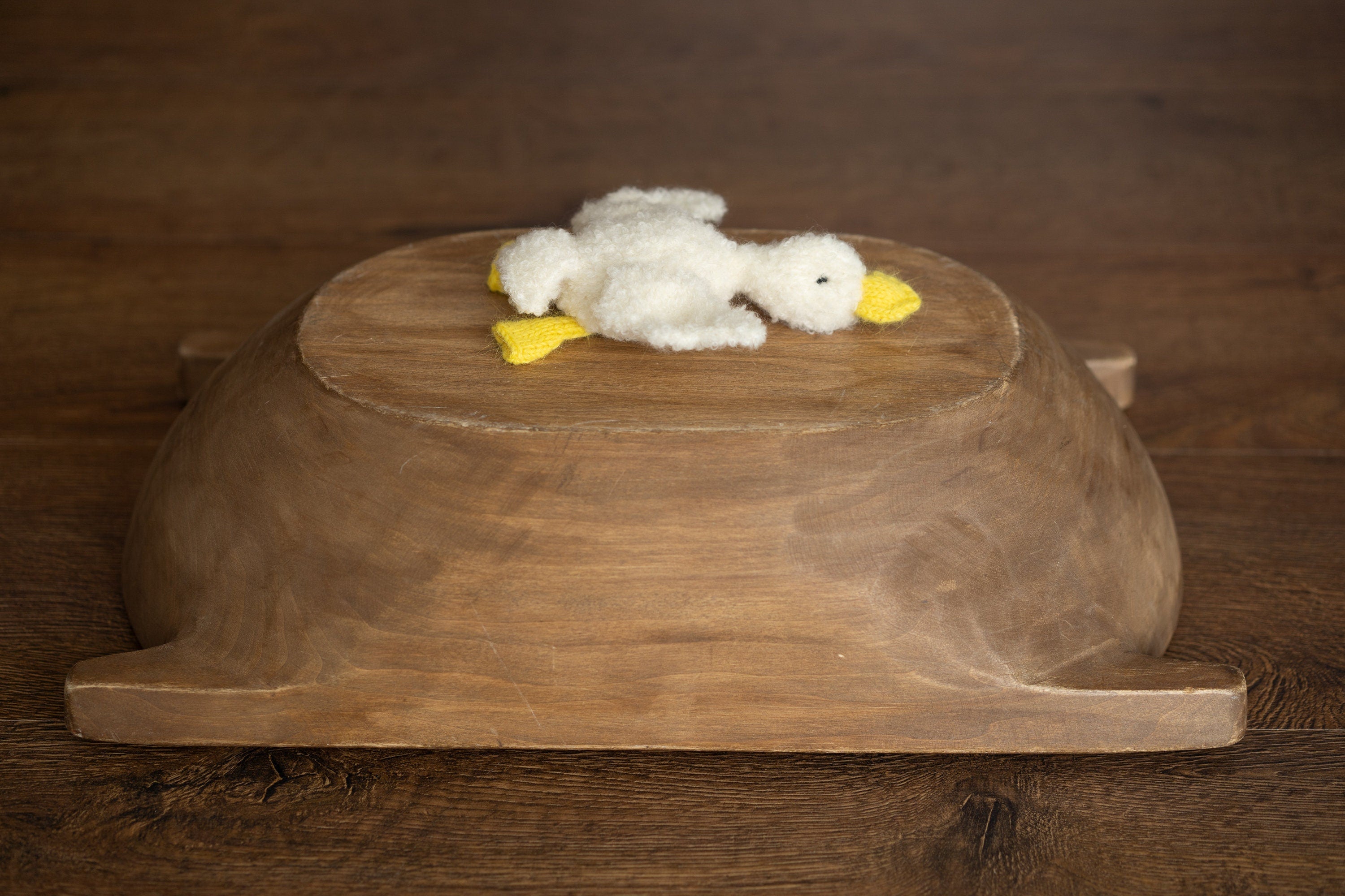 Baby Goose Stuff Animal for Newborn Photography Props, Newborn Knitted Duck Photo Prop, Newborn Goose toy, Baby Comforter Duck toy knitted