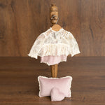 Newborn Girl Outfit with Photo Pillow, Newborn Girl Coming Home Outfit, Newborn Photography props, Newborn Posing pillow,Newborn Girl Romper