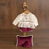 Newborn Girl Outfit with Photo Pillow, Newborn Girl Coming Home Outfit, Newborn Photography props, Newborn Posing pillow,Newborn Girl Romper