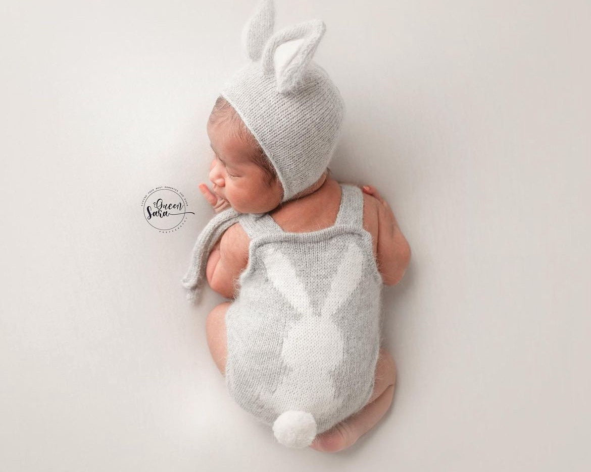 Newborn Bunny Outfit, Newborn Knitted Outfit, Newborn Bunny Hat Knitted, Newborn Photography Props, Newborn Rabbit Outfit, Newborn Bunny Toy