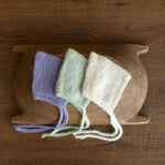 Baby Girl Knit Bonnet Embroidered, Newborn coming home outfit for Girl, Baby Pixie Bonnet Girl, Newborn Knitted Bonnet, Folks-Baby Hat Knit