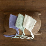 Baby Girl Knit Bonnet Embroidered, Newborn coming home outfit for Girl, Baby Pixie Bonnet Girl, Newborn Knitted Bonnet, Folks-Baby Hat Knit