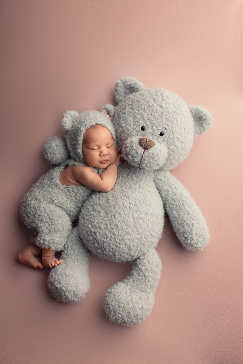 Handmade Boucle Teddy Bears for newborn photography props