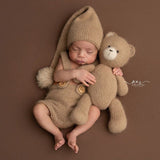 Newborn Knitted Outfit, Unisex Baby Clothing Knitted, Newborn Photography props, Newborn boy coming home outfit, Newborn Knit Overall Boy