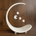 Newborn Moon Basket Photography Props, Newborn Moon Photo Props, Newborn Basket Prop, Newborn Macrame Photo Prop, Newborn Macrame Basket