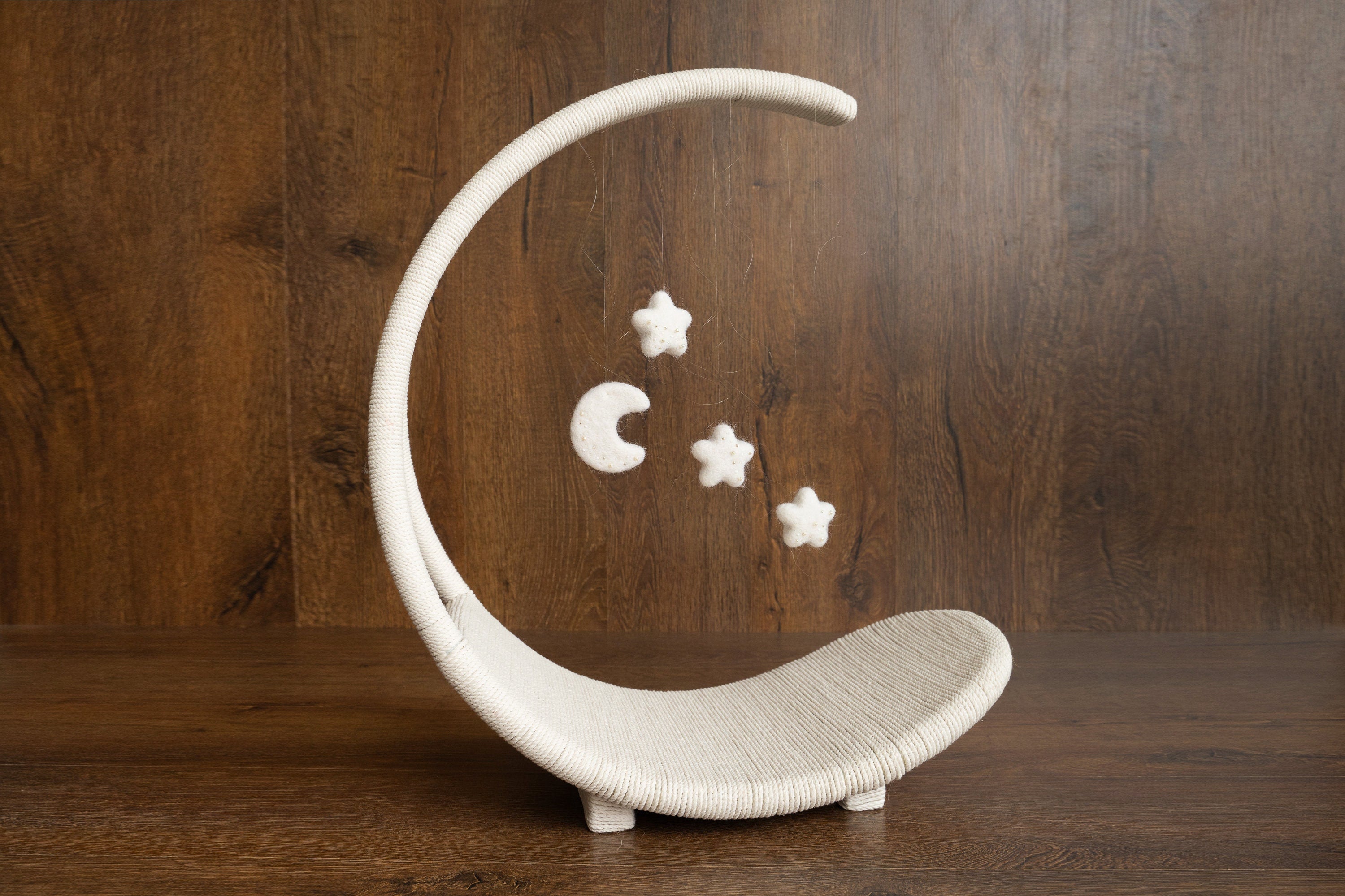 Newborn Moon Basket Photography Props, Newborn Moon Photo Props, Newborn Basket Prop, Newborn Macrame Photo Prop, Newborn Macrame Basket